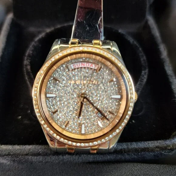 Michael Kors MK6482 Kiley Pave Women’s 2-Tone Crystal Watch 7” Wrist – Pre-Owned - Picture 9 of 11